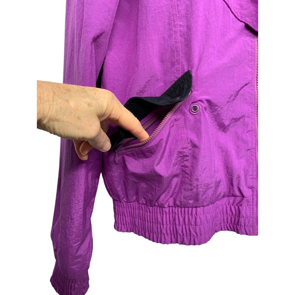 Helly Hansen Women's size M Purple Lifa Zip Up Jacket Nylon Snap Button - Picture 8 of 13